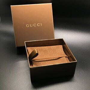 Gucci Gift Box with Gucci Logo Storage / Jewelry Pouch - 4.5 x 4.5 inch